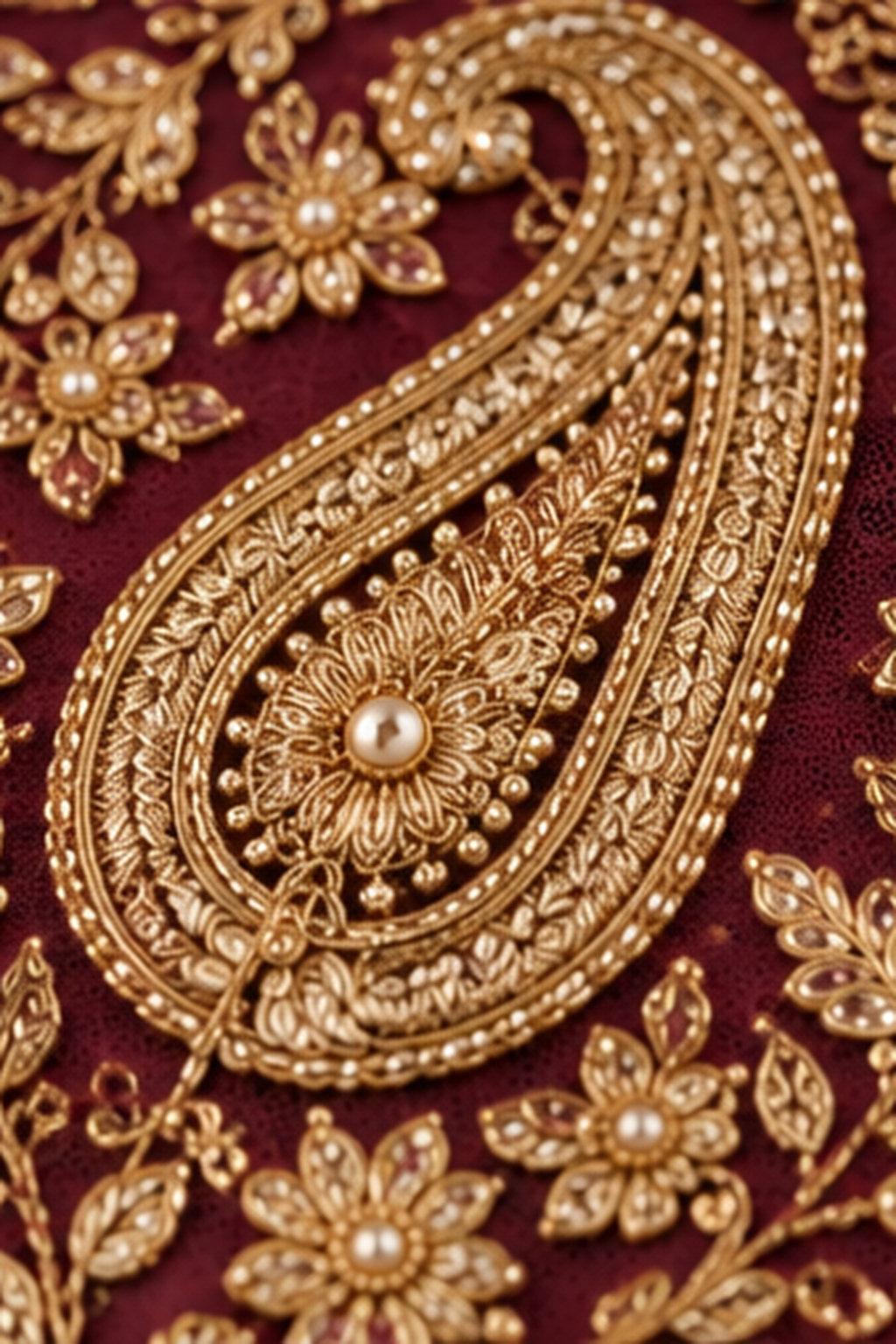 Royal Zari Embroidered Chiffon Dupatta