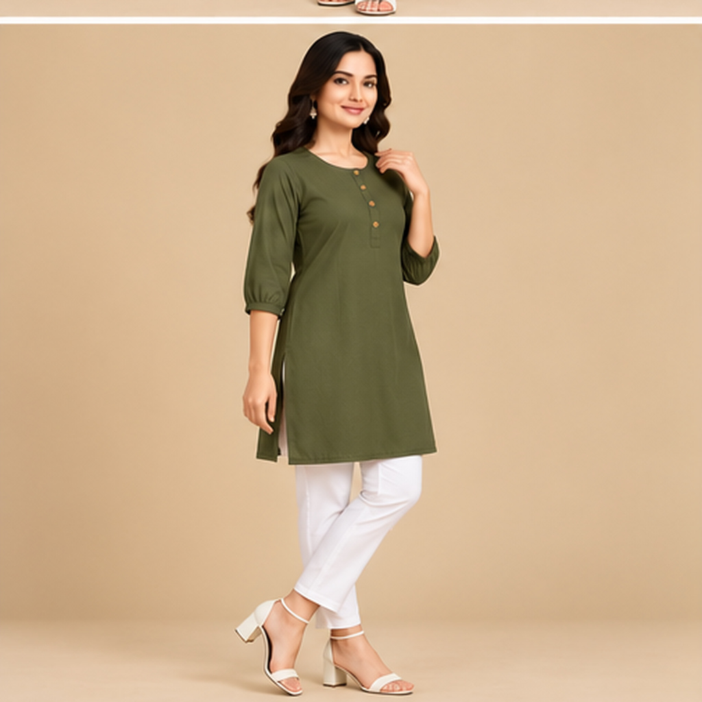 Classic Solid Straight Tunic