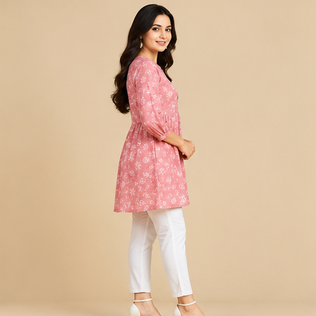 Floral Print Cotton Tunic
