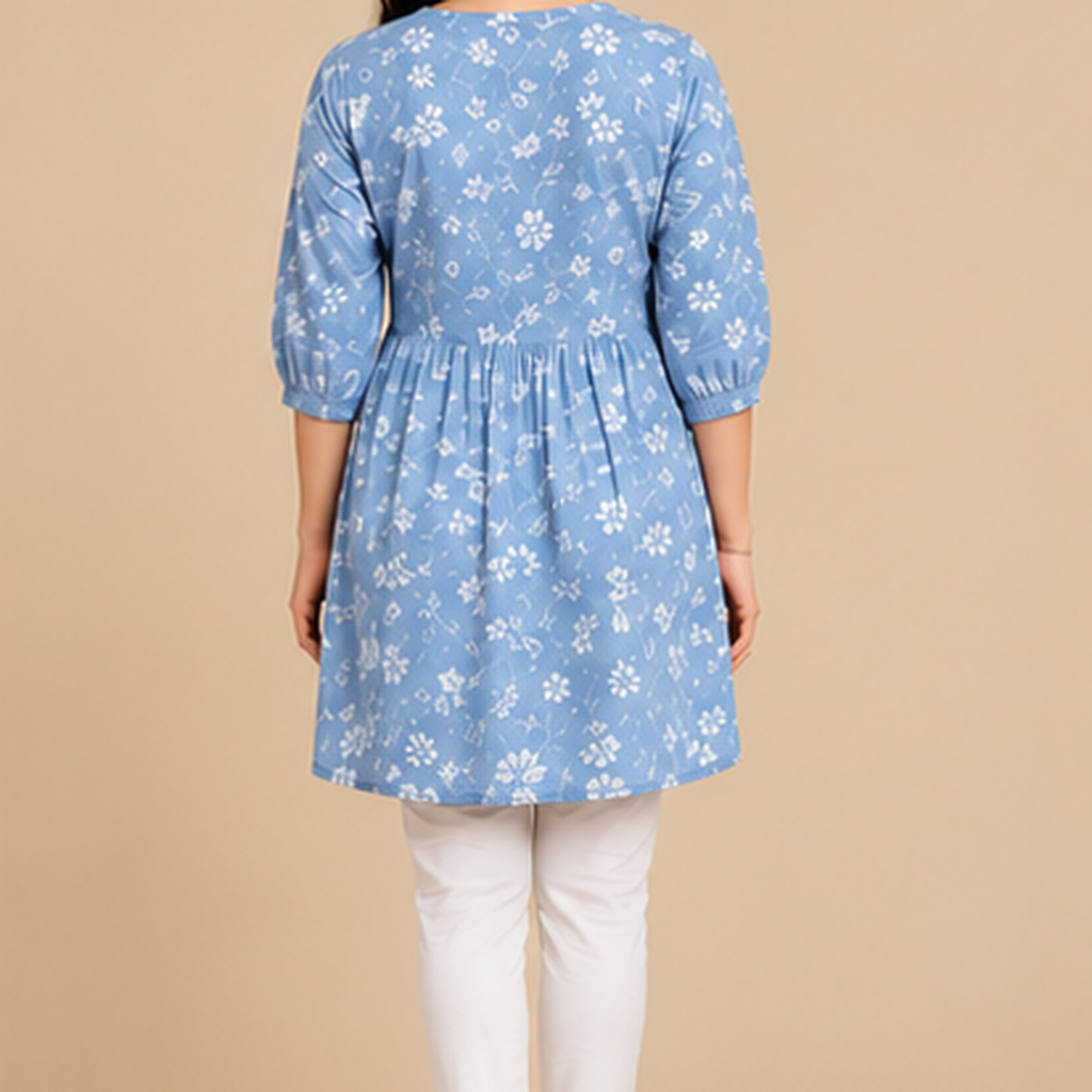 Floral Print Cotton Tunic