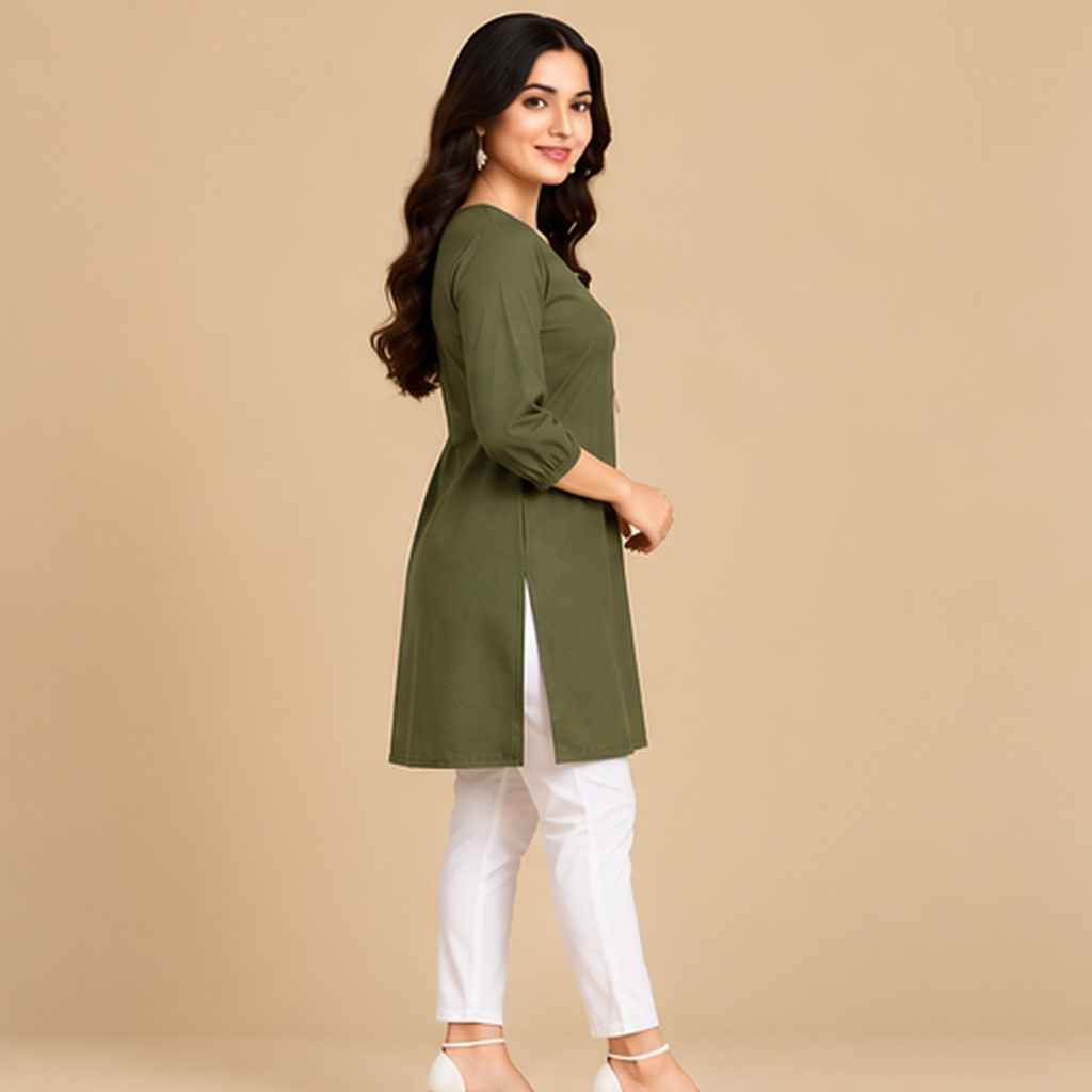 Classic Solid Straight Tunic