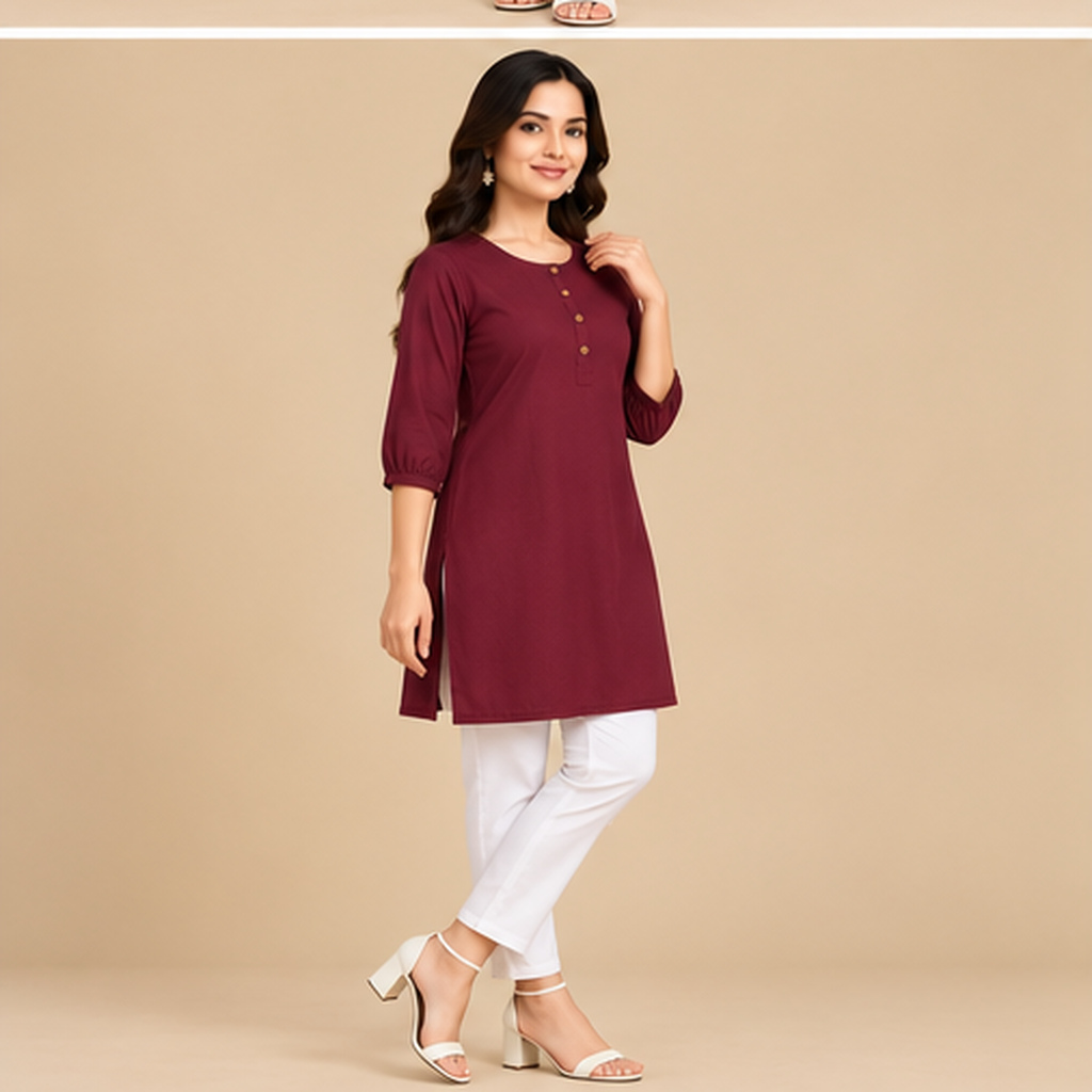 Classic Solid Straight Tunic