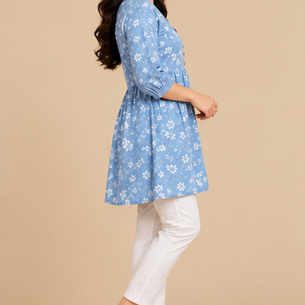 Floral Print Cotton Tunic