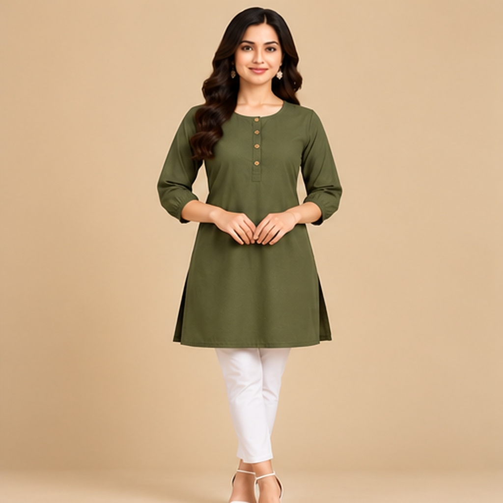 Classic Solid Straight Tunic