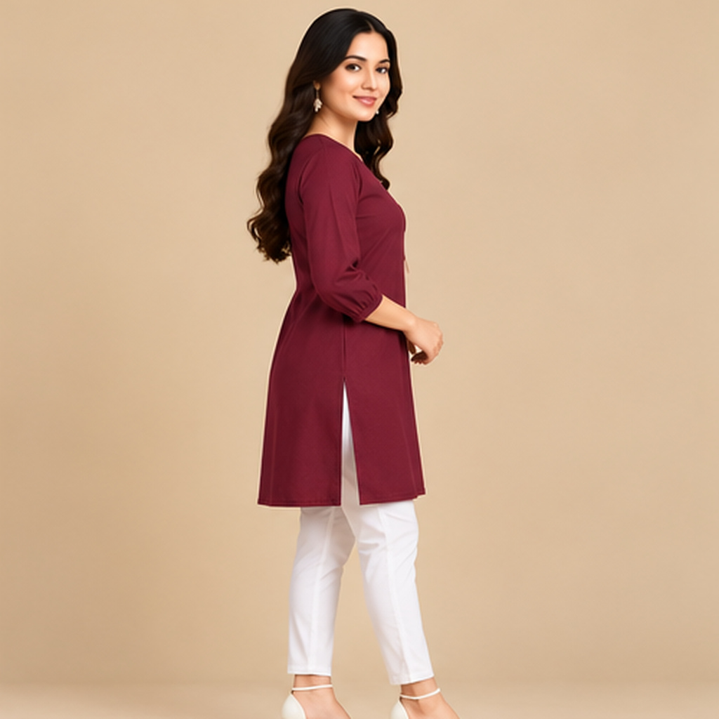 Classic Solid Straight Tunic
