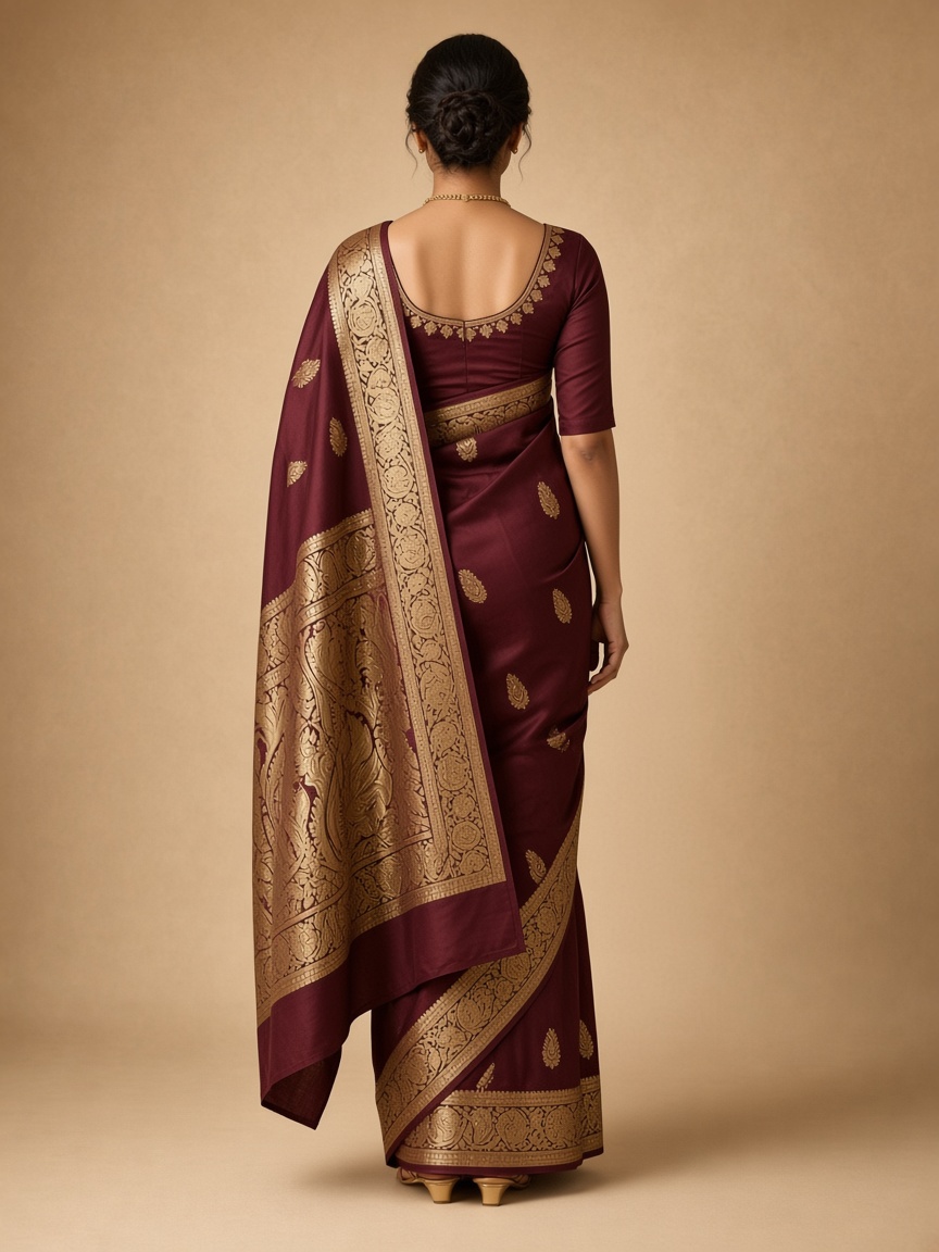 Banarasi Paisley Brocade Silk Saree