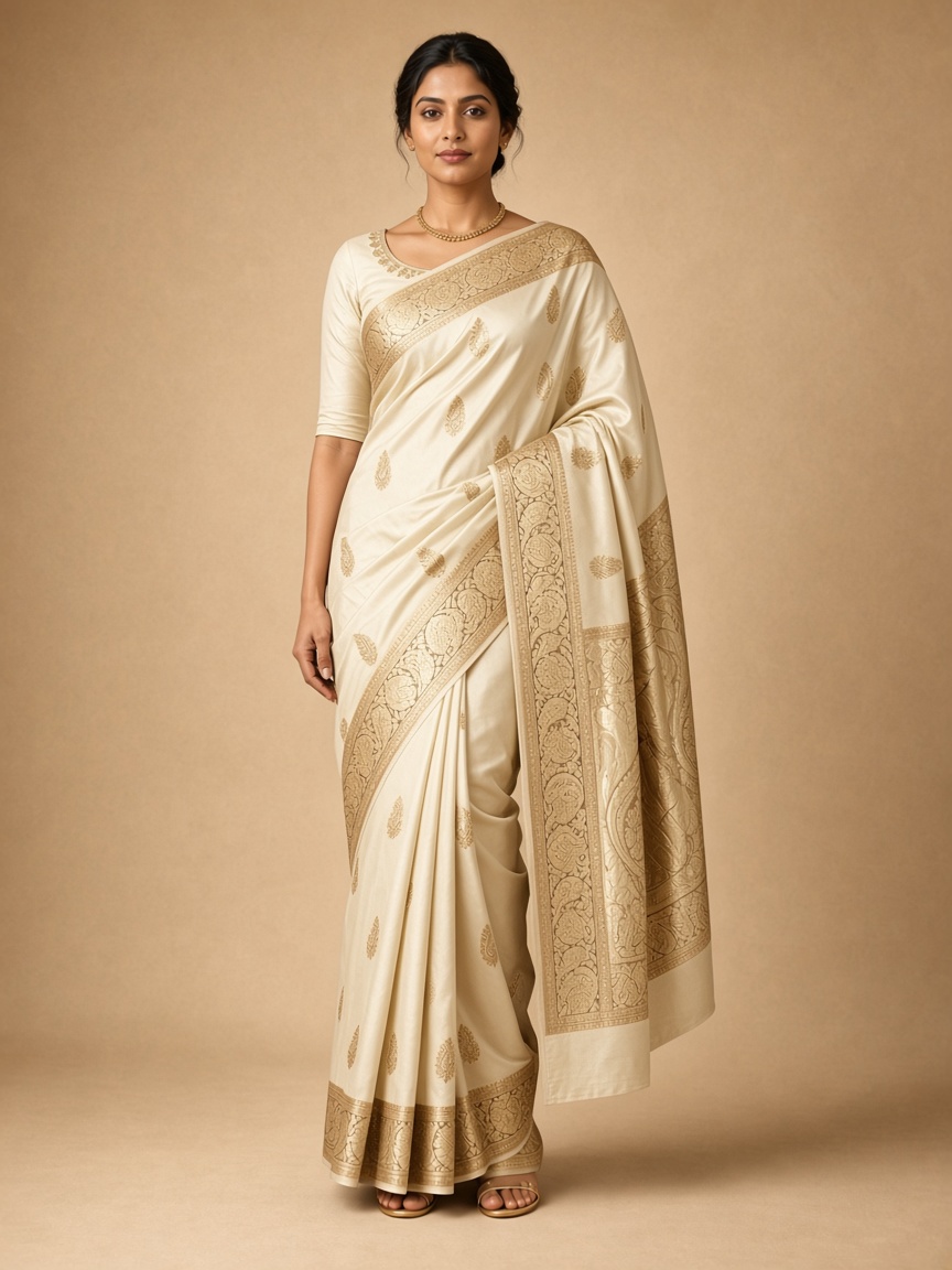 Banarasi Paisley Brocade Silk Saree