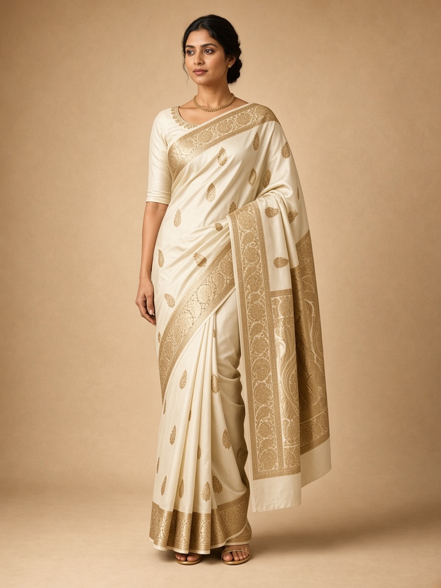 Banarasi Paisley Brocade Silk Saree