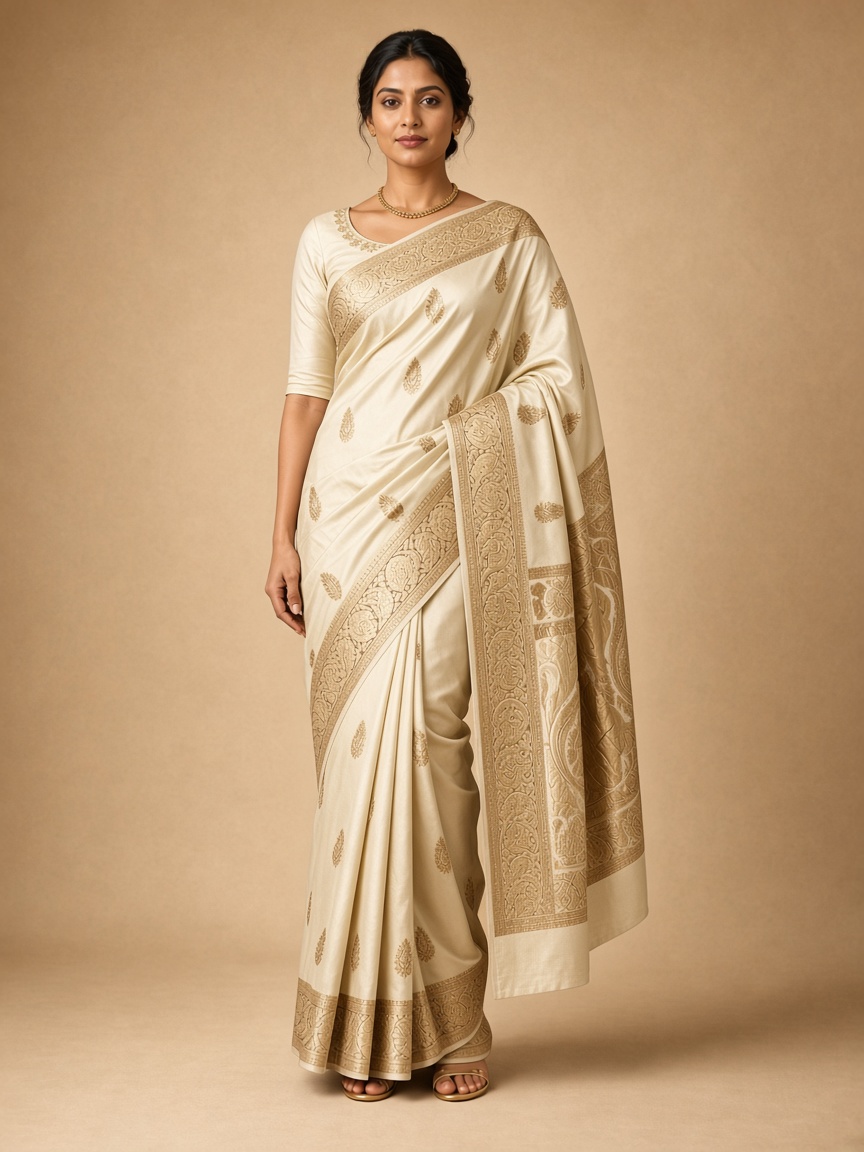Banarasi Paisley Brocade Silk Saree
