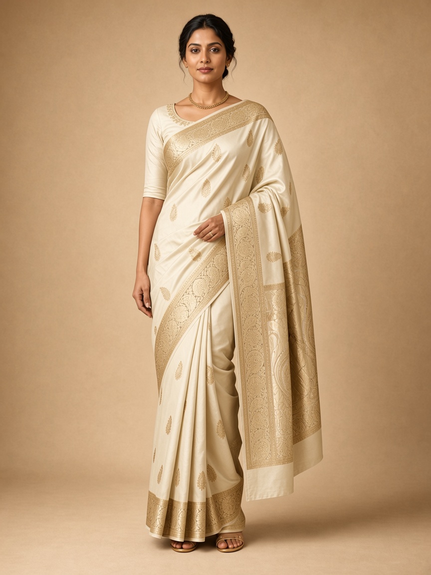 Banarasi Paisley Brocade Silk Saree