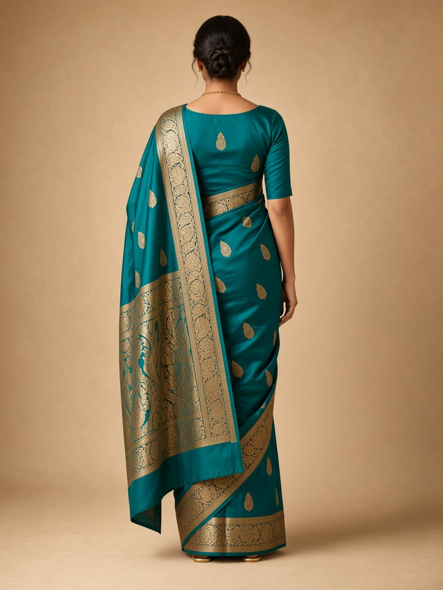 Banarasi Paisley Brocade Silk Saree