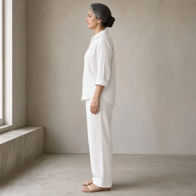 Beige Linen Relaxed Co-ord Set thumbnail