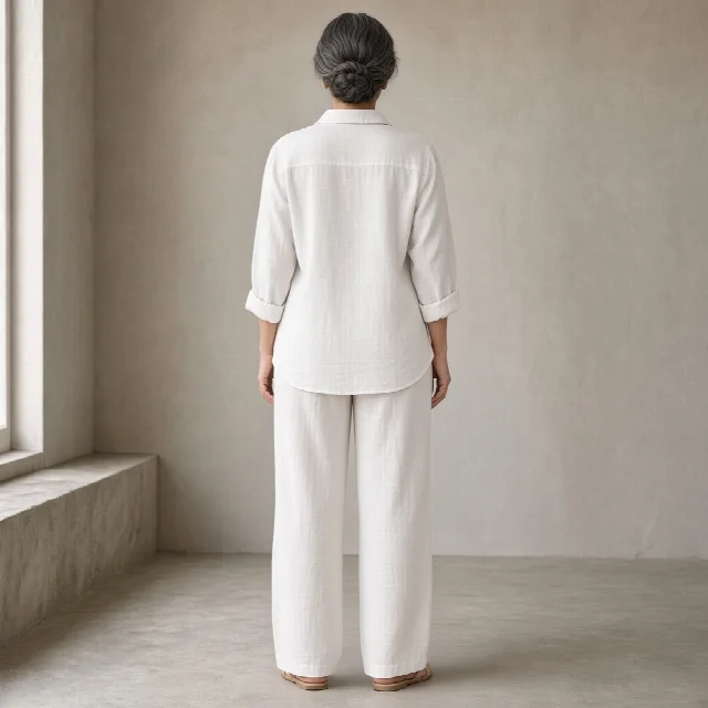 Beige Linen Relaxed Co-ord Set thumbnail