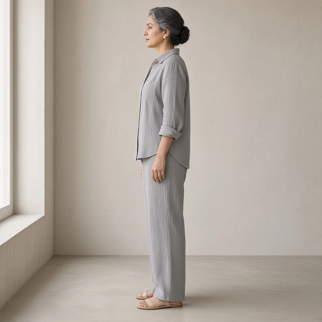 Beige Linen Relaxed Co-ord Set