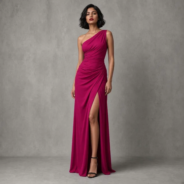 Black Asymmetric Indo-Western Gown thumbnail