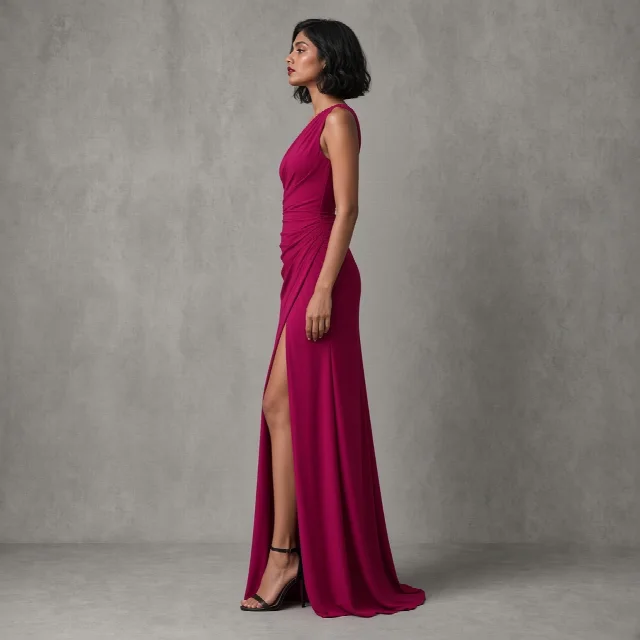 Black Asymmetric Indo-Western Gown thumbnail