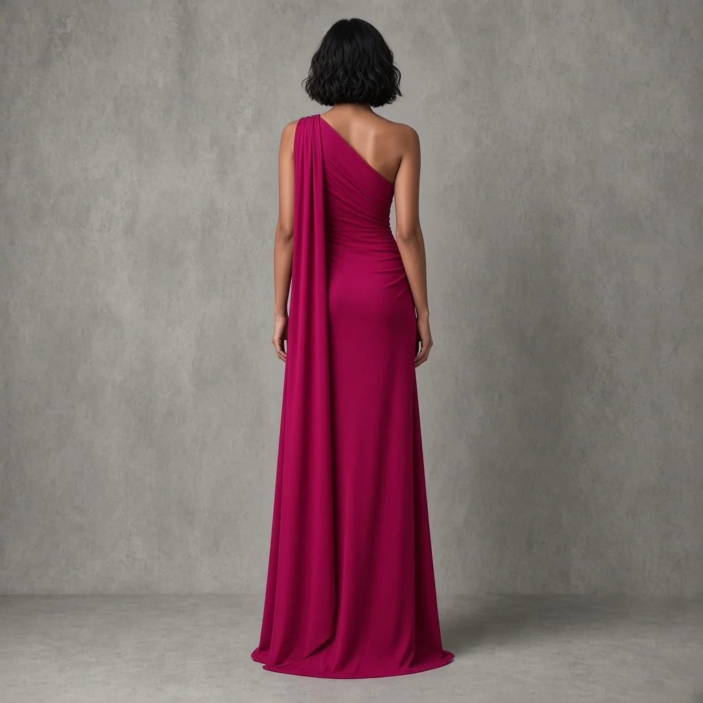Black Asymmetric Indo-Western Gown