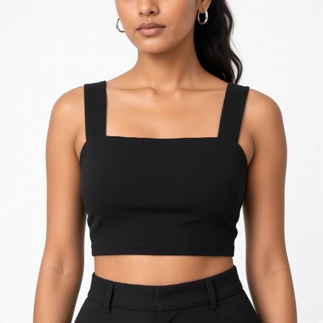 Black Crop and Palazzo Co-ord Set