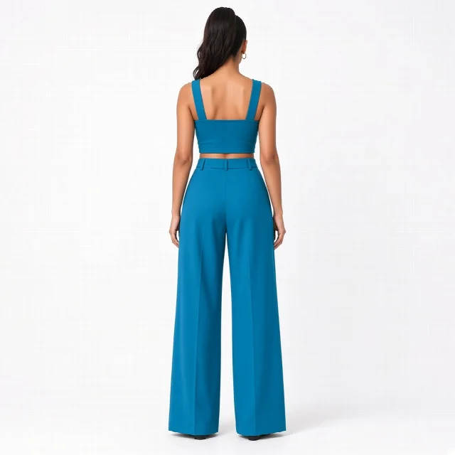 Black Crop and Palazzo Co-ord Set thumbnail