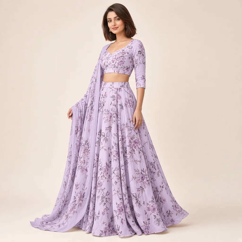 Blossom Flare Floral Lehenga Set