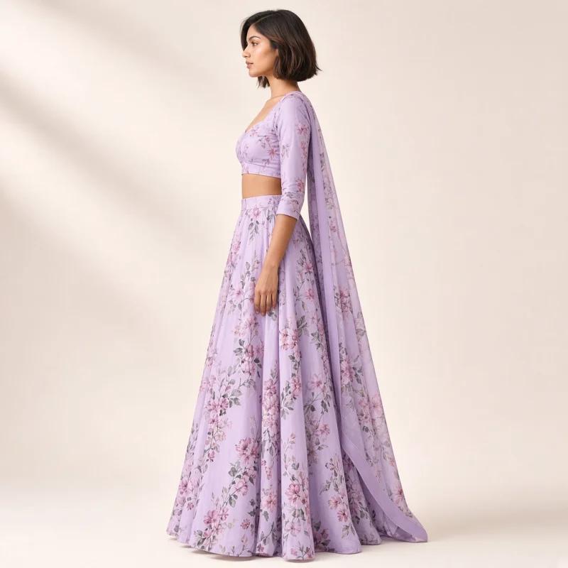 Blossom Flare Floral Lehenga Set