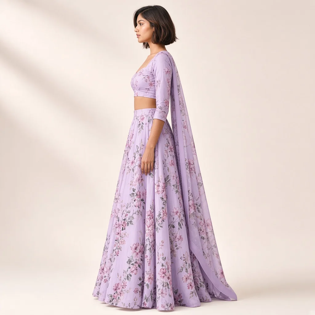 Blossom Flare Floral Lehenga Set