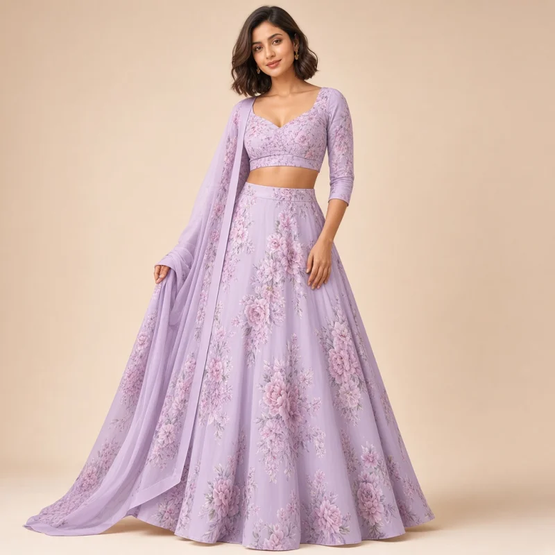 Blossom Flare Floral Lehenga Set