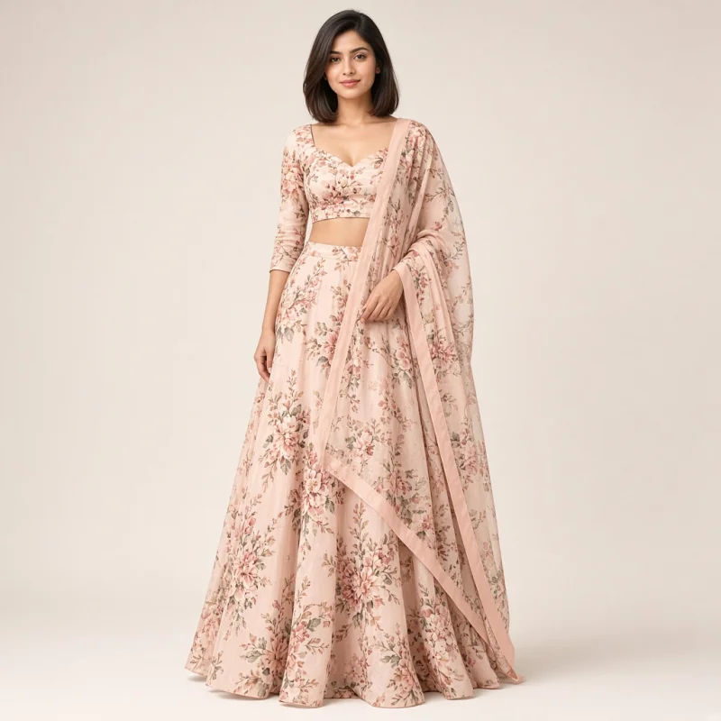 Blossom Flare Floral Lehenga Set