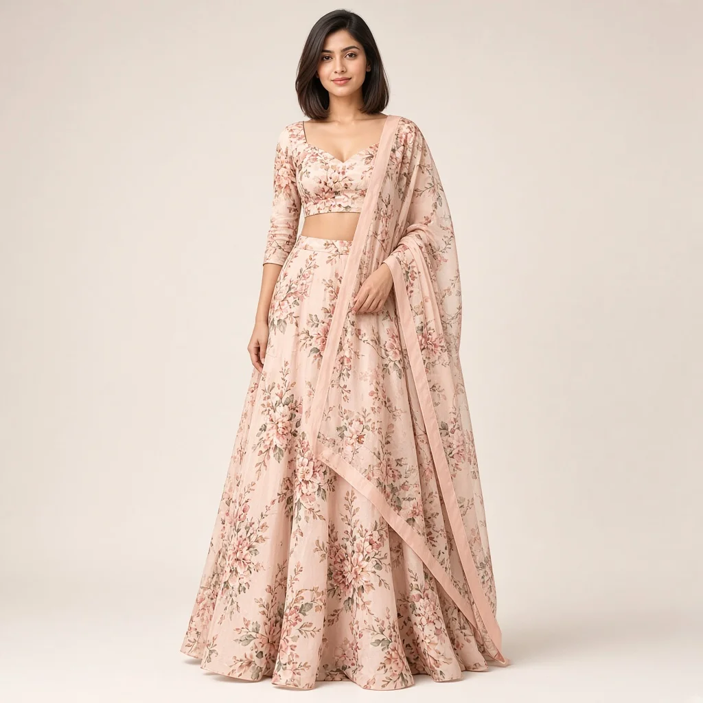 Blossom Flare Floral Lehenga Set