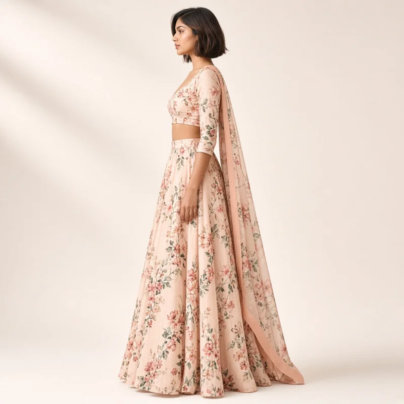 Blossom Flare Floral Lehenga Set