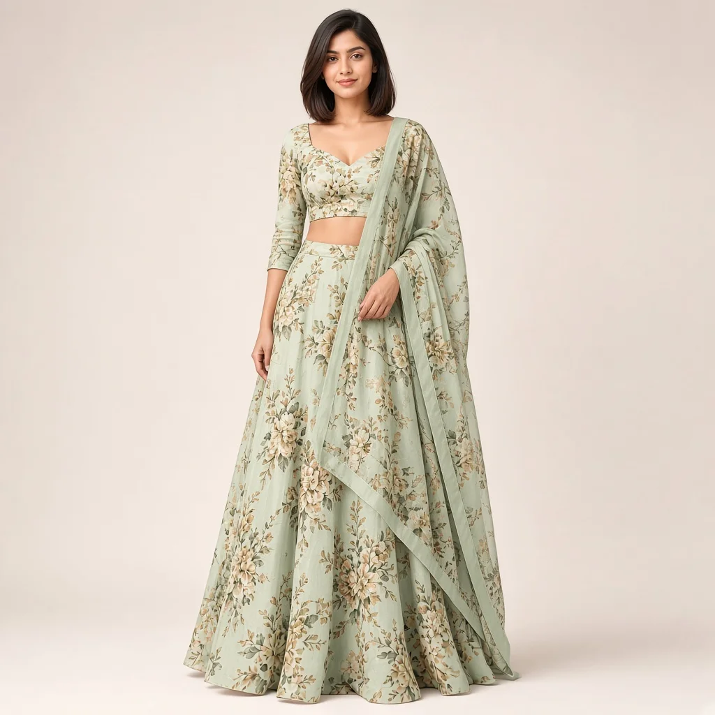 Blossom Flare Floral Lehenga Set
