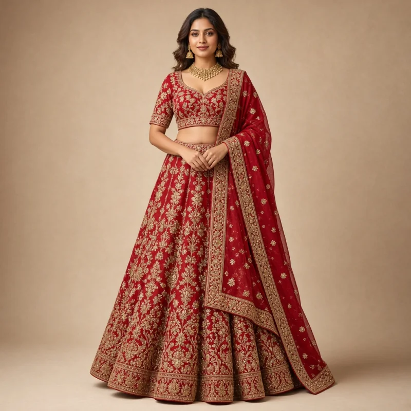 Bridal Zardozi Lehenga Choli
