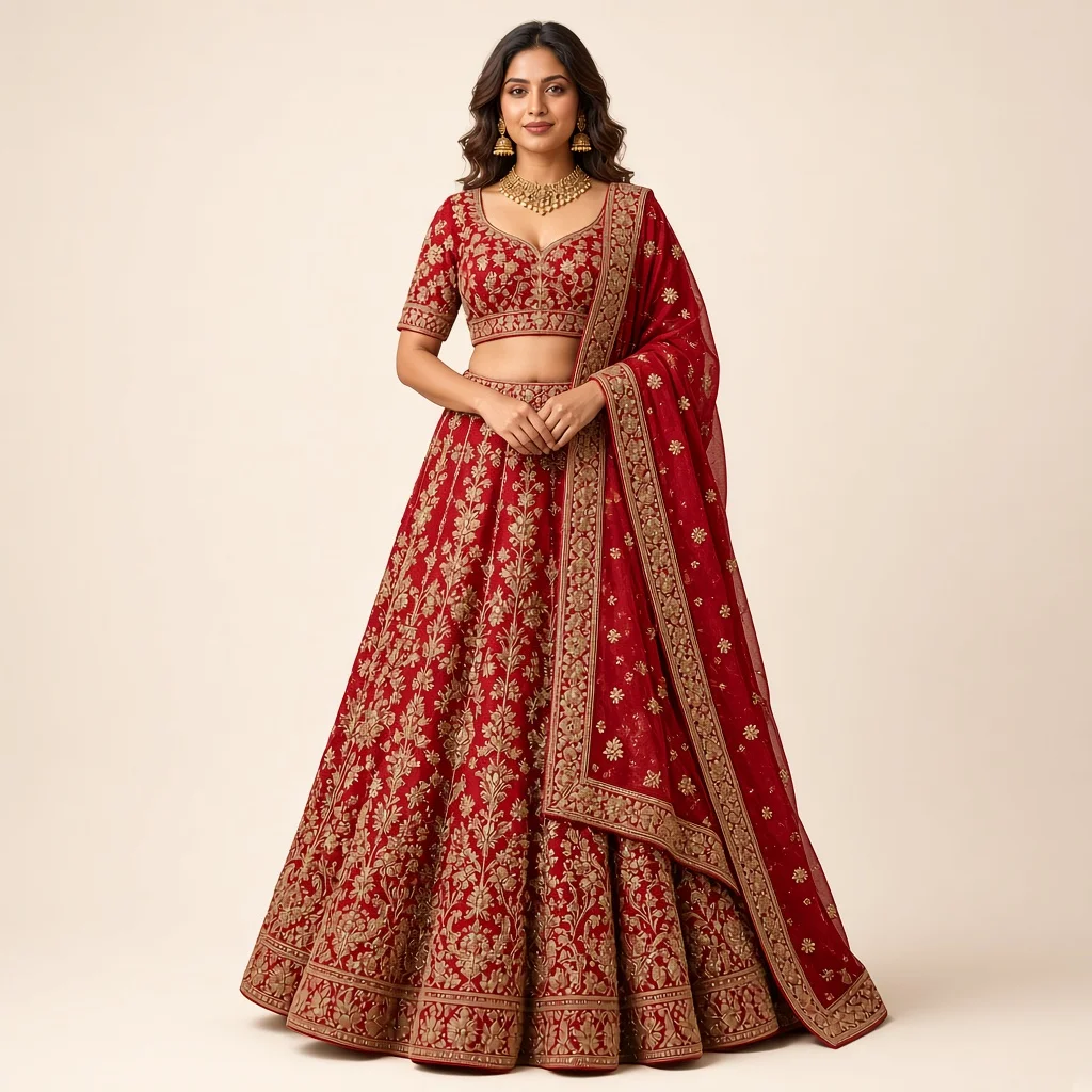 Bridal Zardozi Lehenga Choli