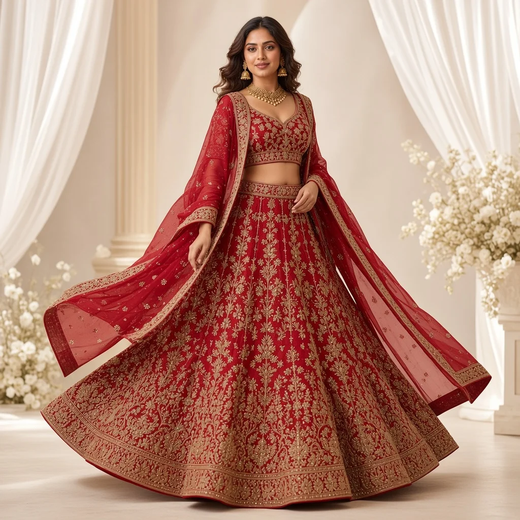 Bridal Zardozi Lehenga Choli