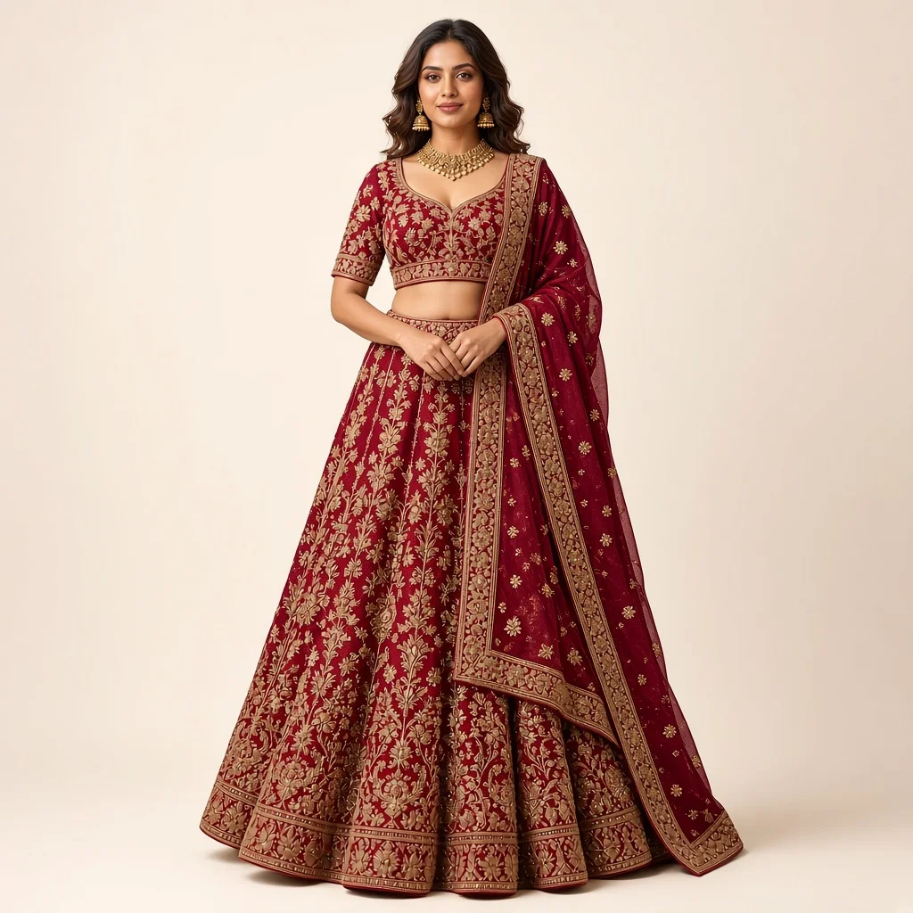 Bridal Zardozi Lehenga Choli