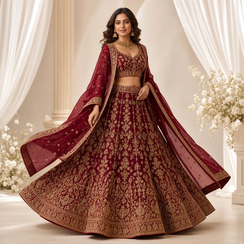 Bridal Zardozi Lehenga Choli