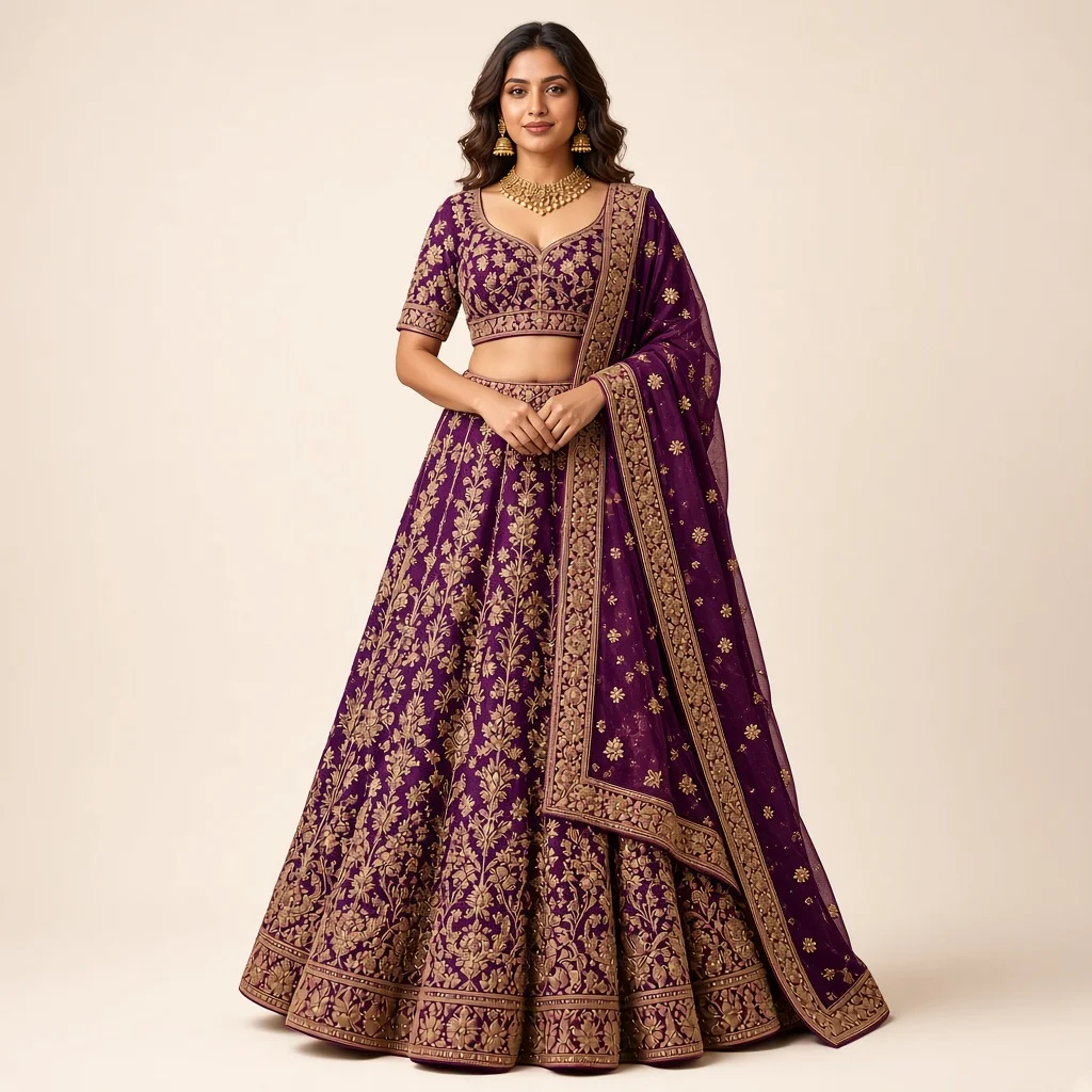 Bridal Zardozi Lehenga Choli