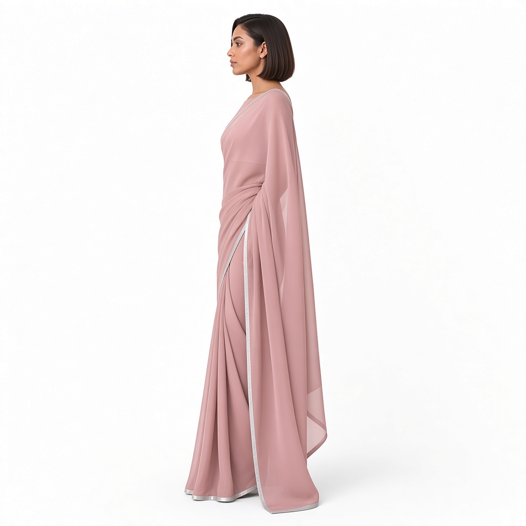 Cloud Minimal Chiffon Saree