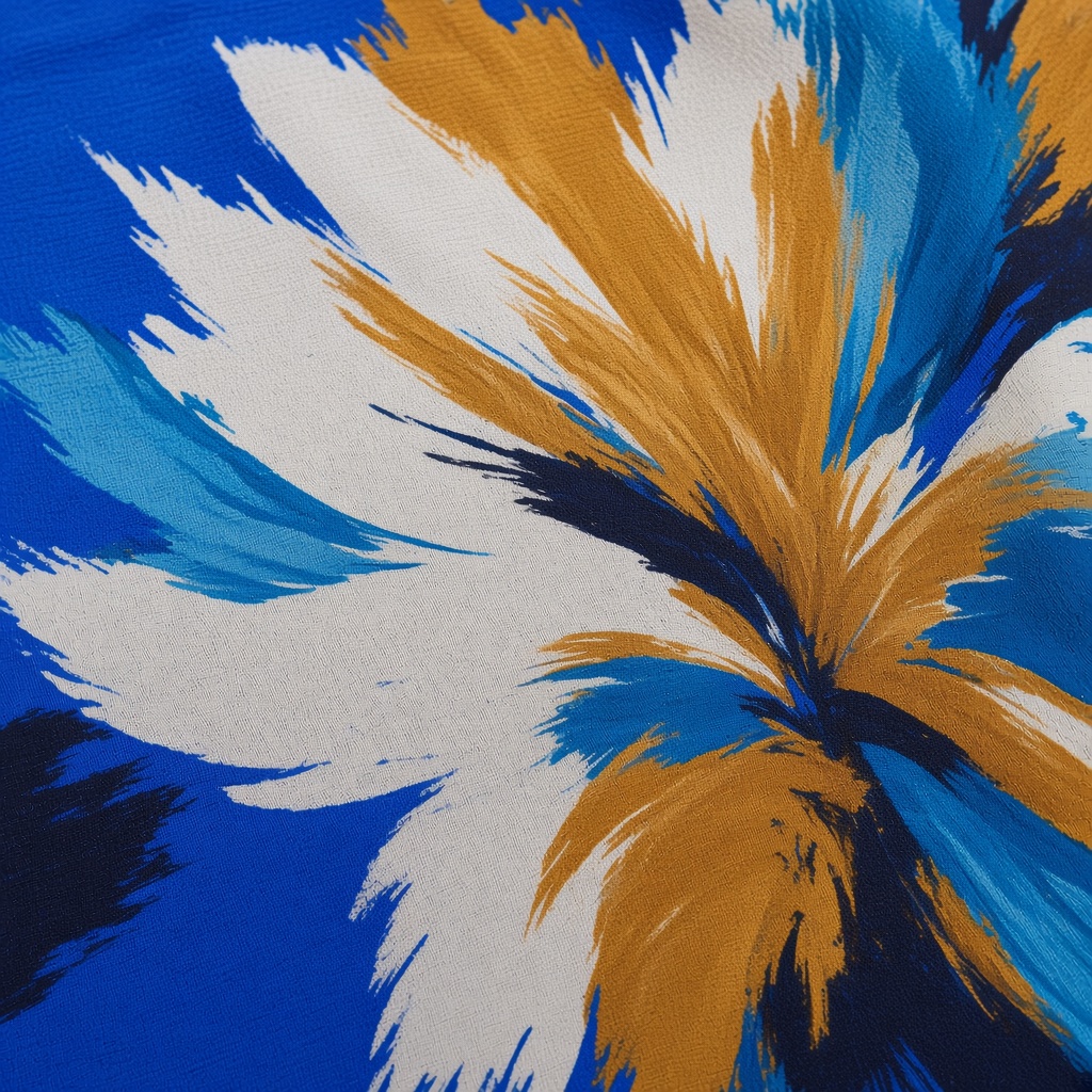 Cobalt Art Print Saree