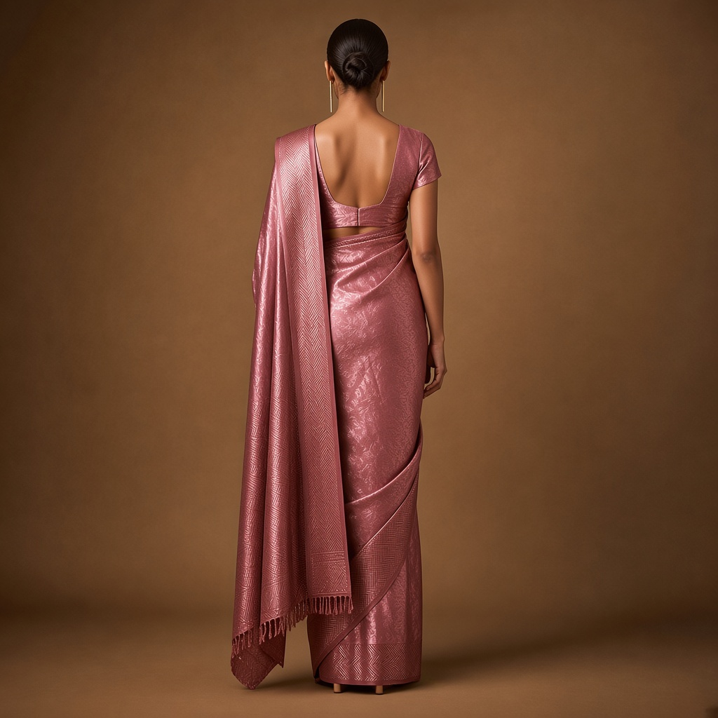 Copper Tissue Silk Saree