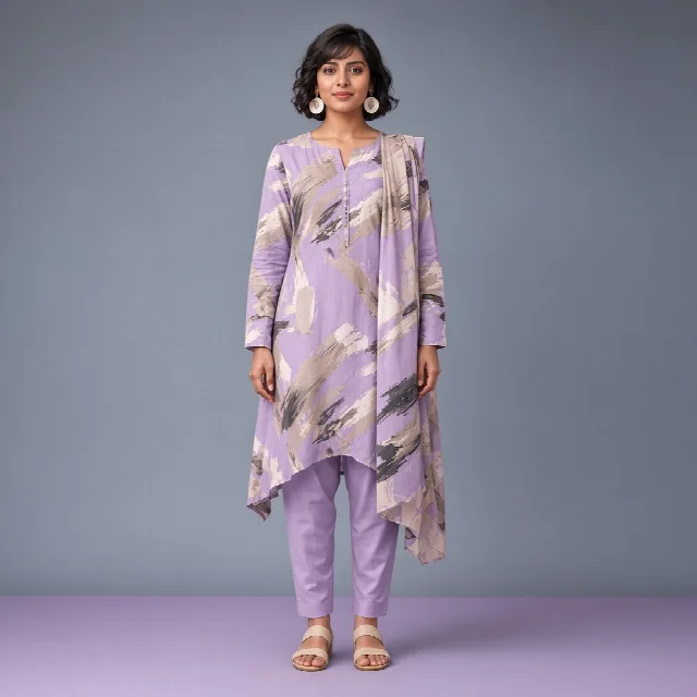 Coral Brushstroke Suit thumbnail