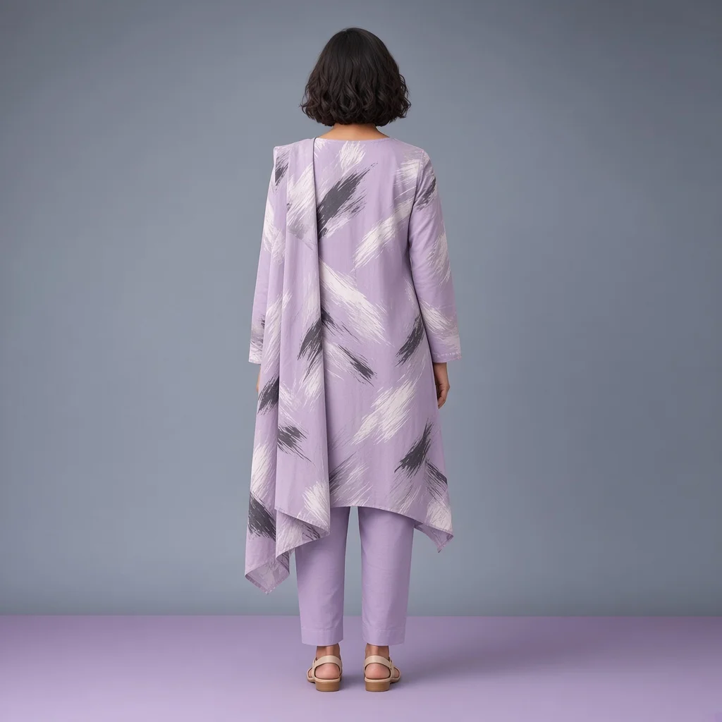 Coral Brushstroke Suit