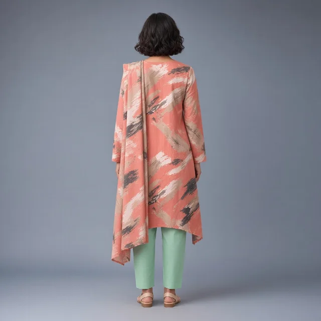 Coral Brushstroke Suit thumbnail