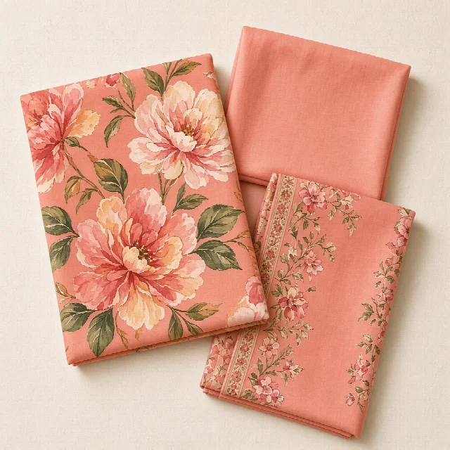 Coral Lawn Dress Material