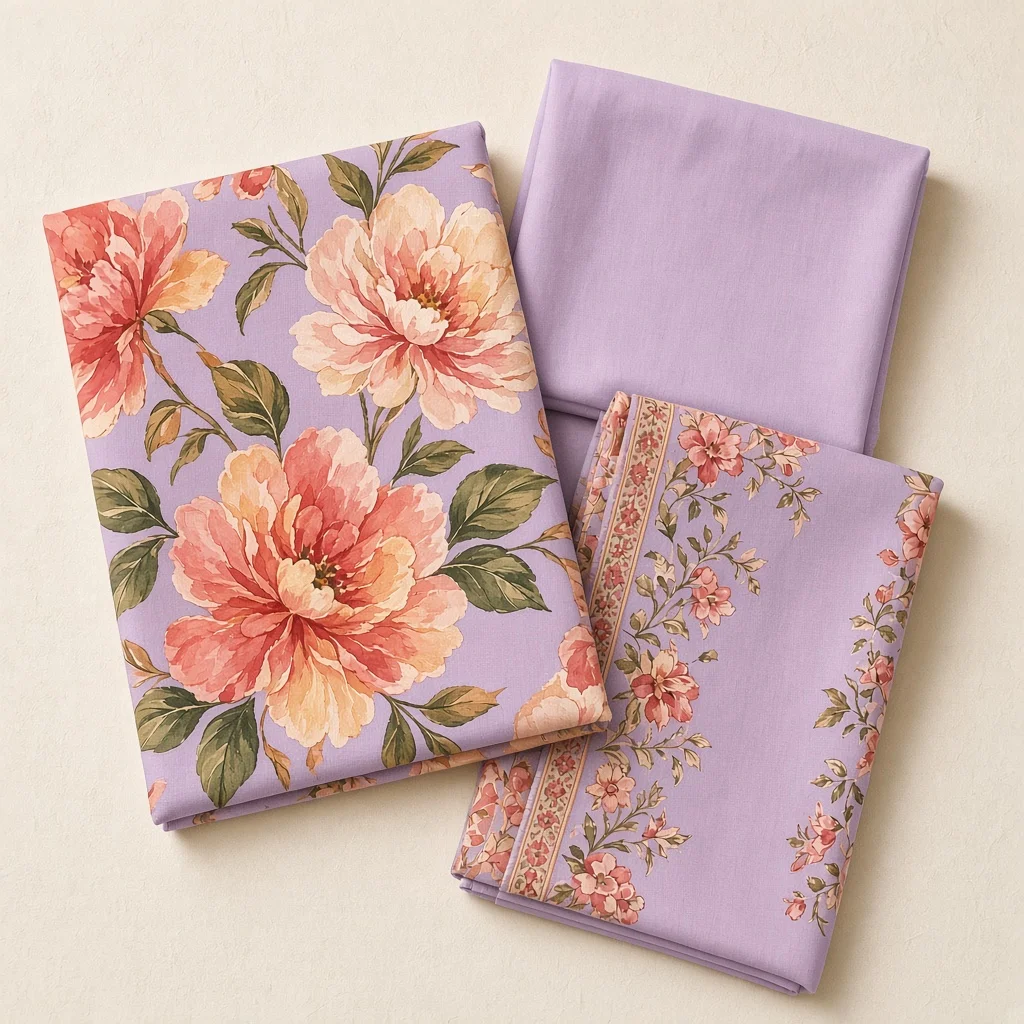 Coral Lawn Dress Material