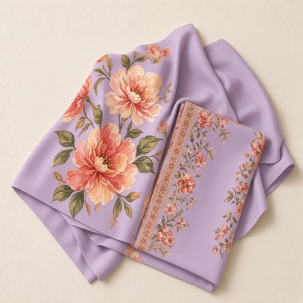 Coral Lawn Dress Material