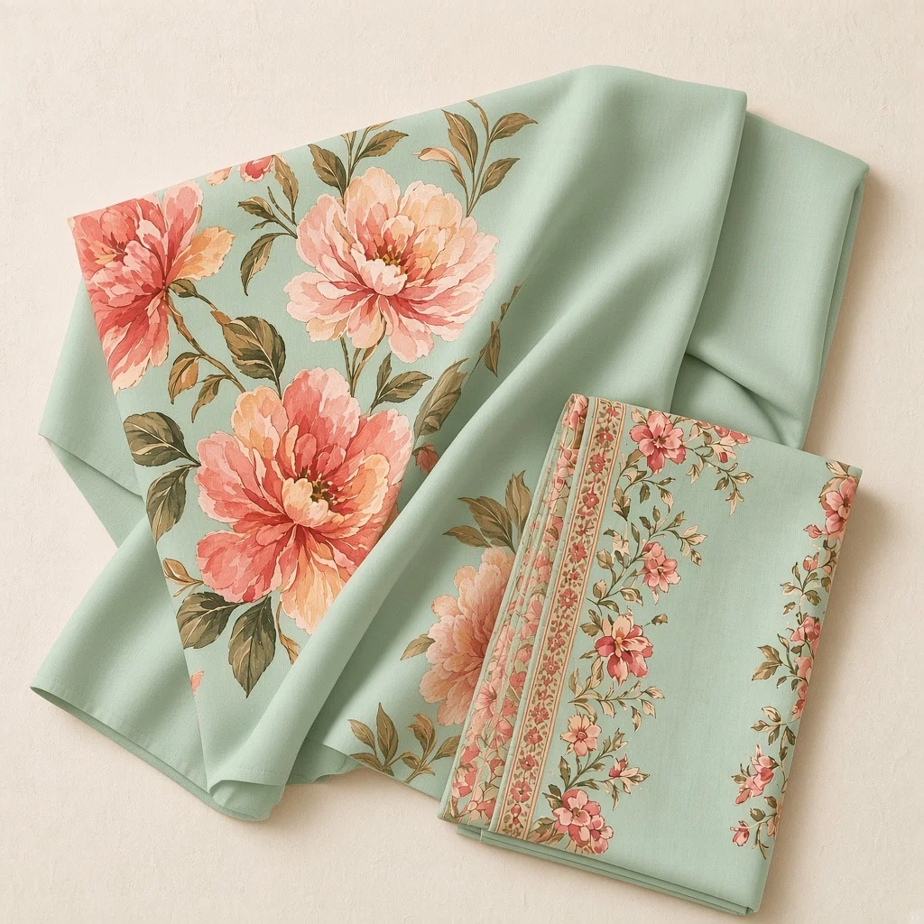 Coral Lawn Dress Material