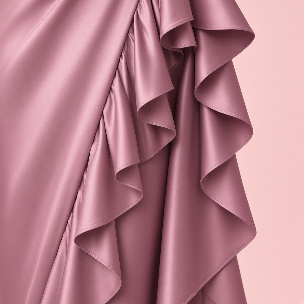 Coral Ruffle Pallu Saree