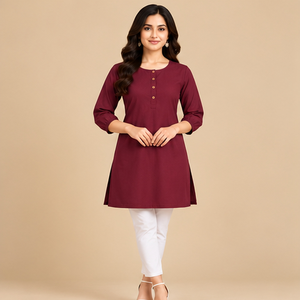 Classic Solid Straight Tunic
