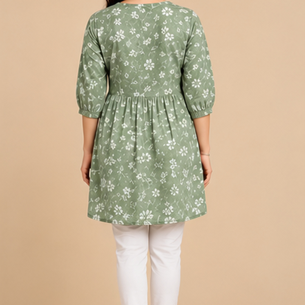 Floral Print Cotton Tunic